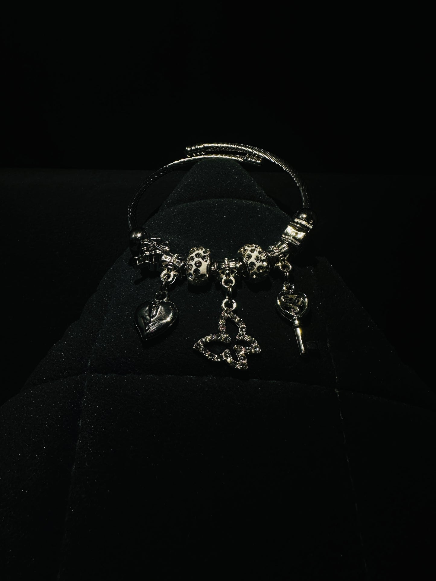 Noir Elegance Charm Bracelet