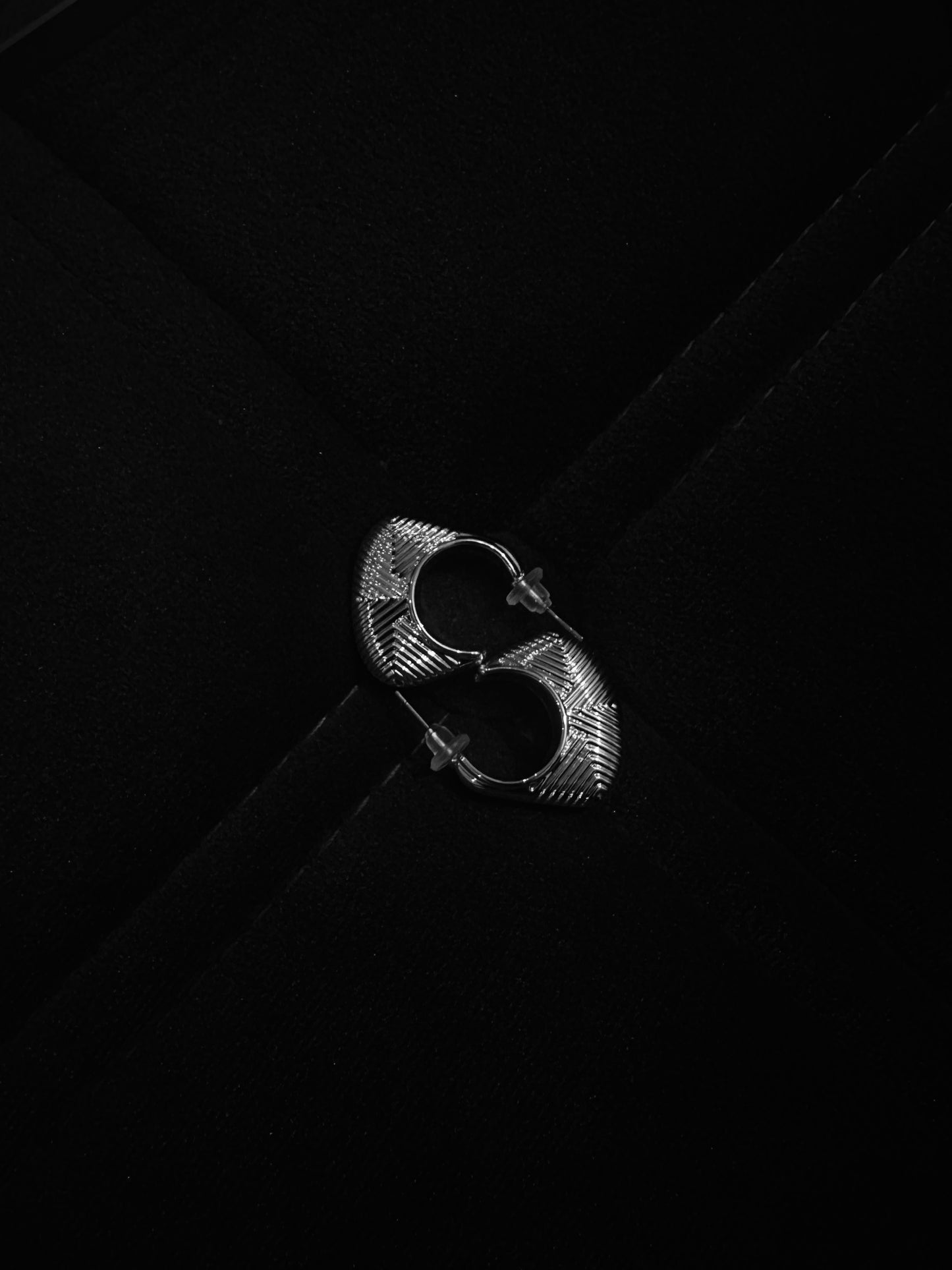 Silver Gleam Hoops