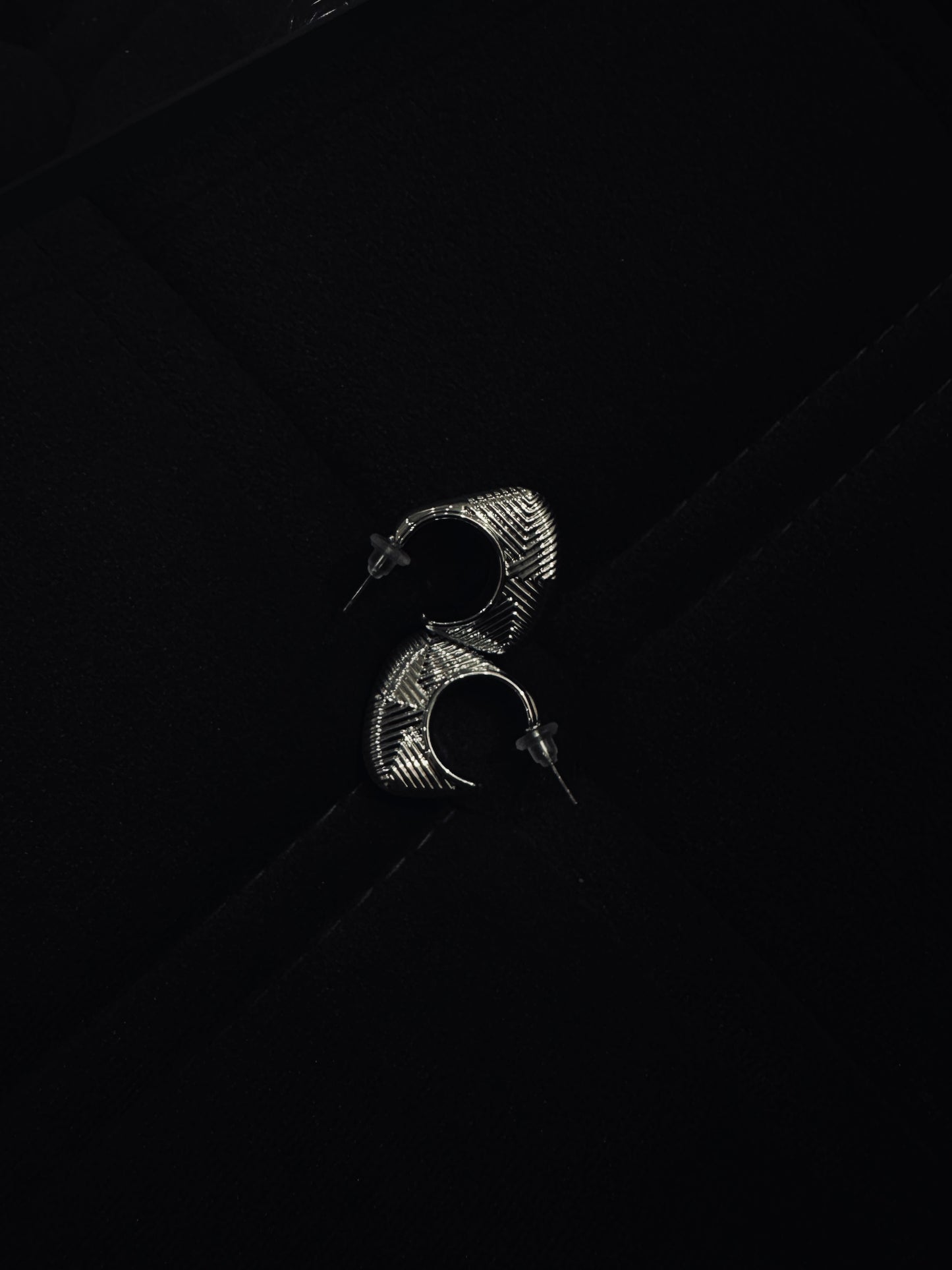 Silver Gleam Hoops