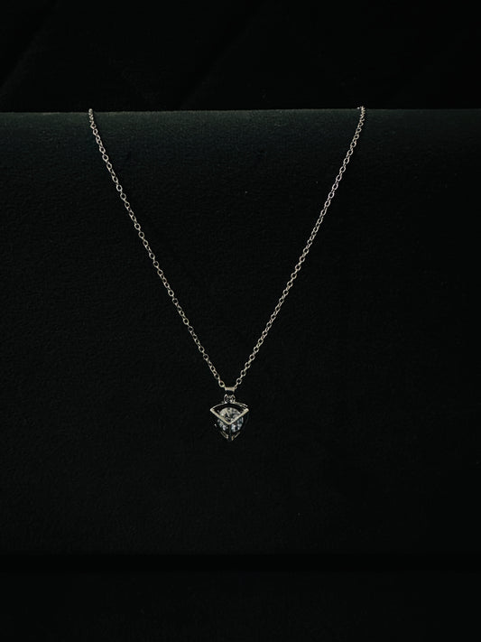 π Stellar Triad β Geometric Solitaire Pendant