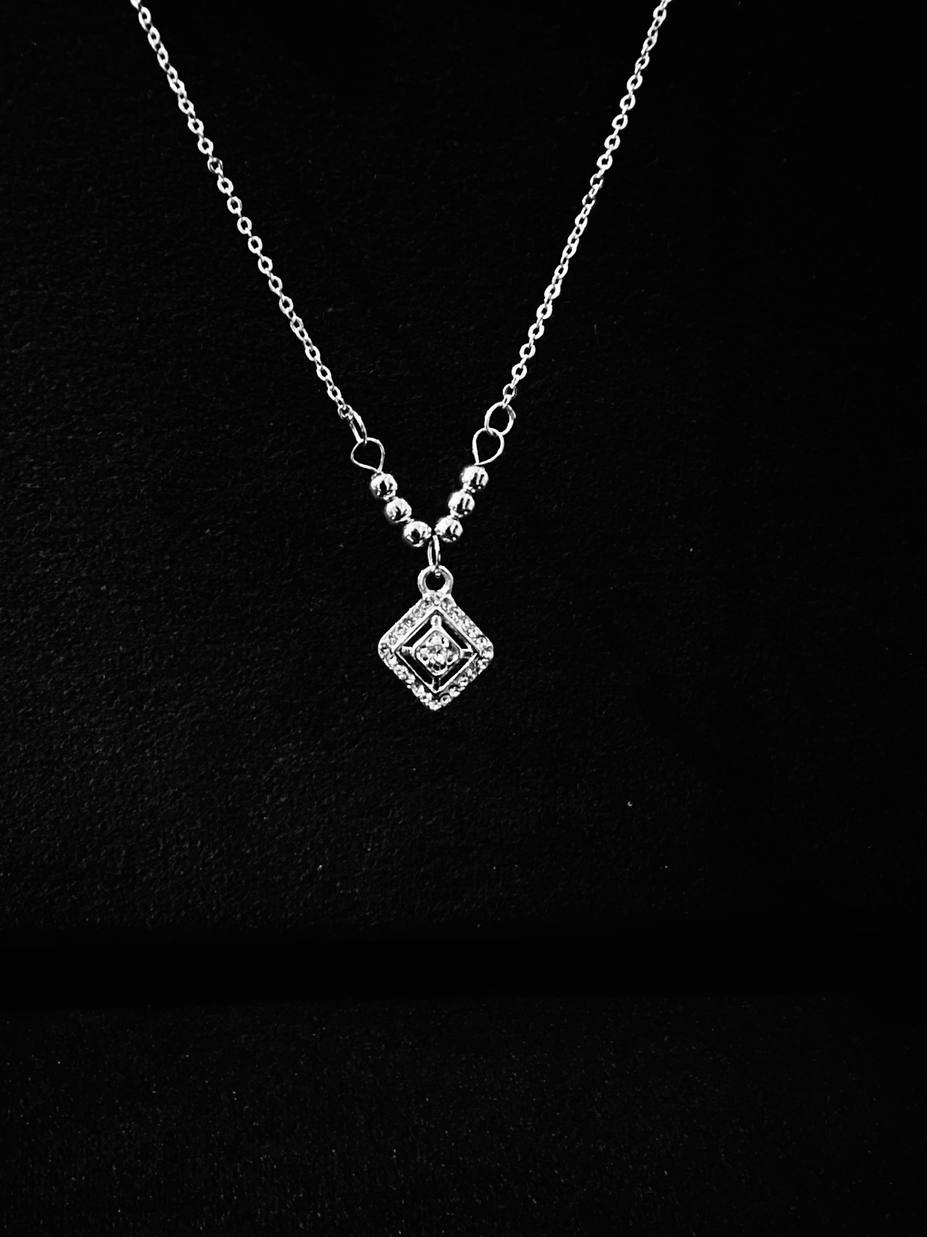 🖤 Midnight Mirage – Square Elegance Jewelry Set