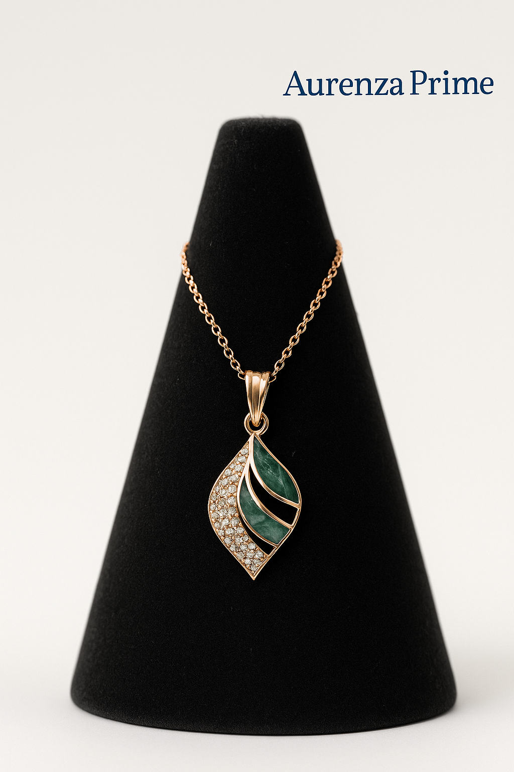 🍃 Emerald Whisper Pendant – by Aurenza Prime