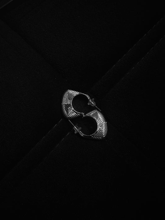 Silver Gleam Hoops