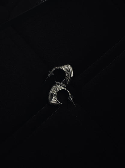 Silver Gleam Hoops