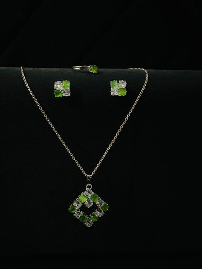 🍑 Peach Blossom Set – Sparkle in Every Detail