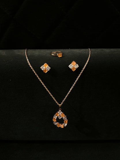 🍑 Peach Blossom Set – Sparkle in Every Detail